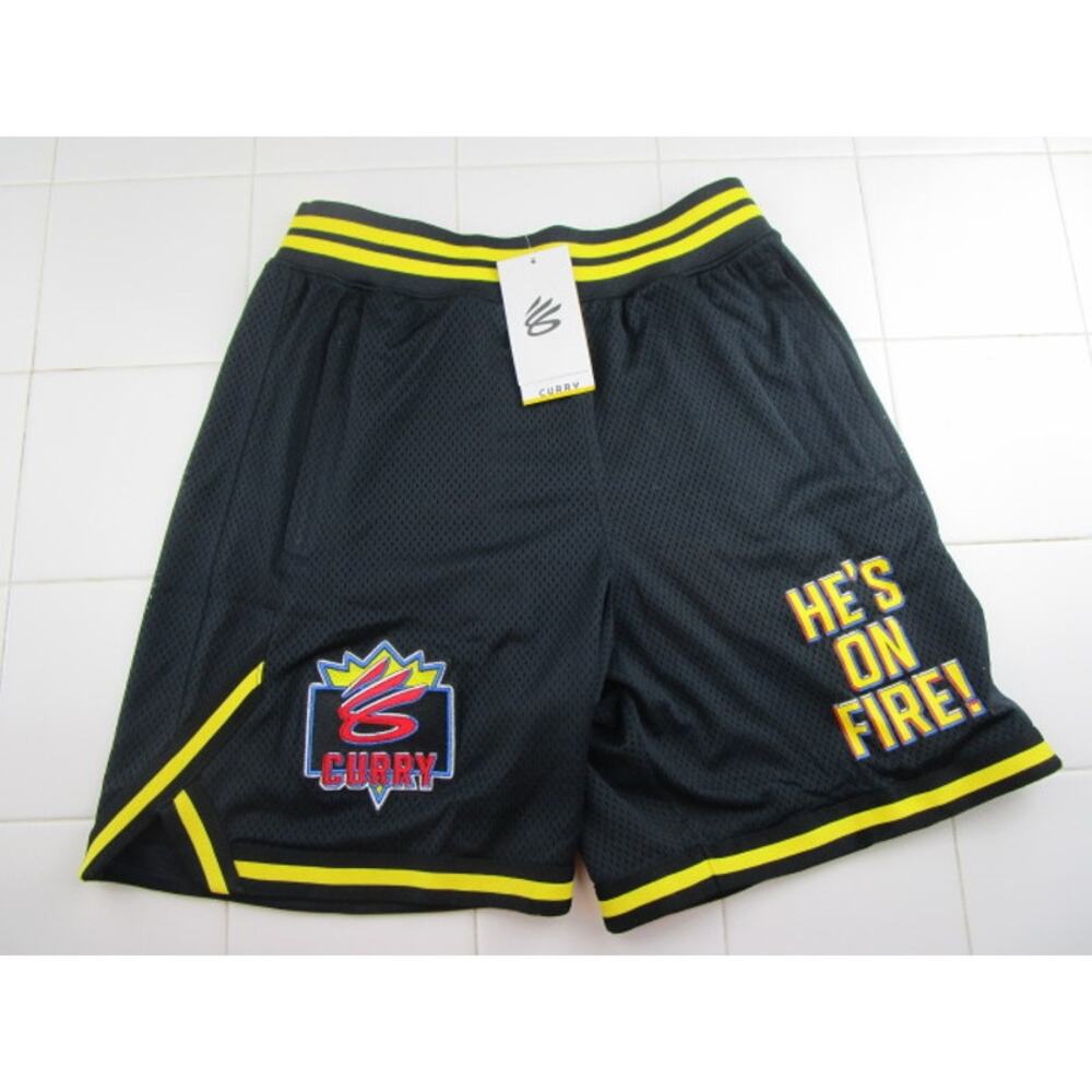 Under Armour Stephen Curry NBA Jam He's On Fire Basketball Shorts Men's Medium